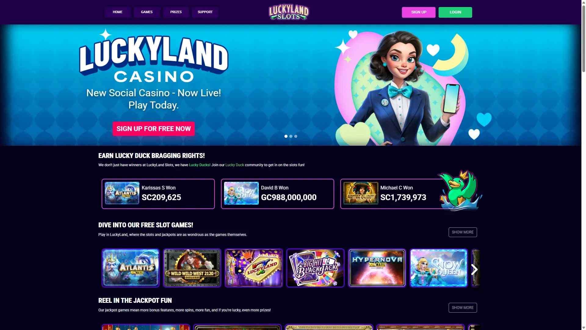 Luckyland Casino Lobby